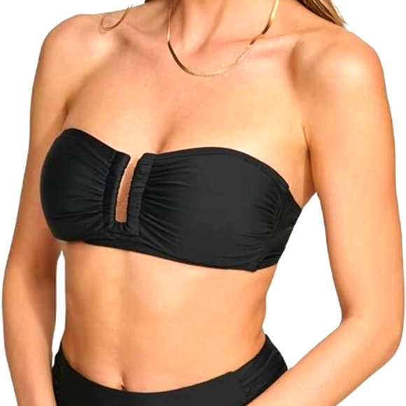 DKNY - U Wire Shirred Bandeau Swim Set - Picture 5 of 12